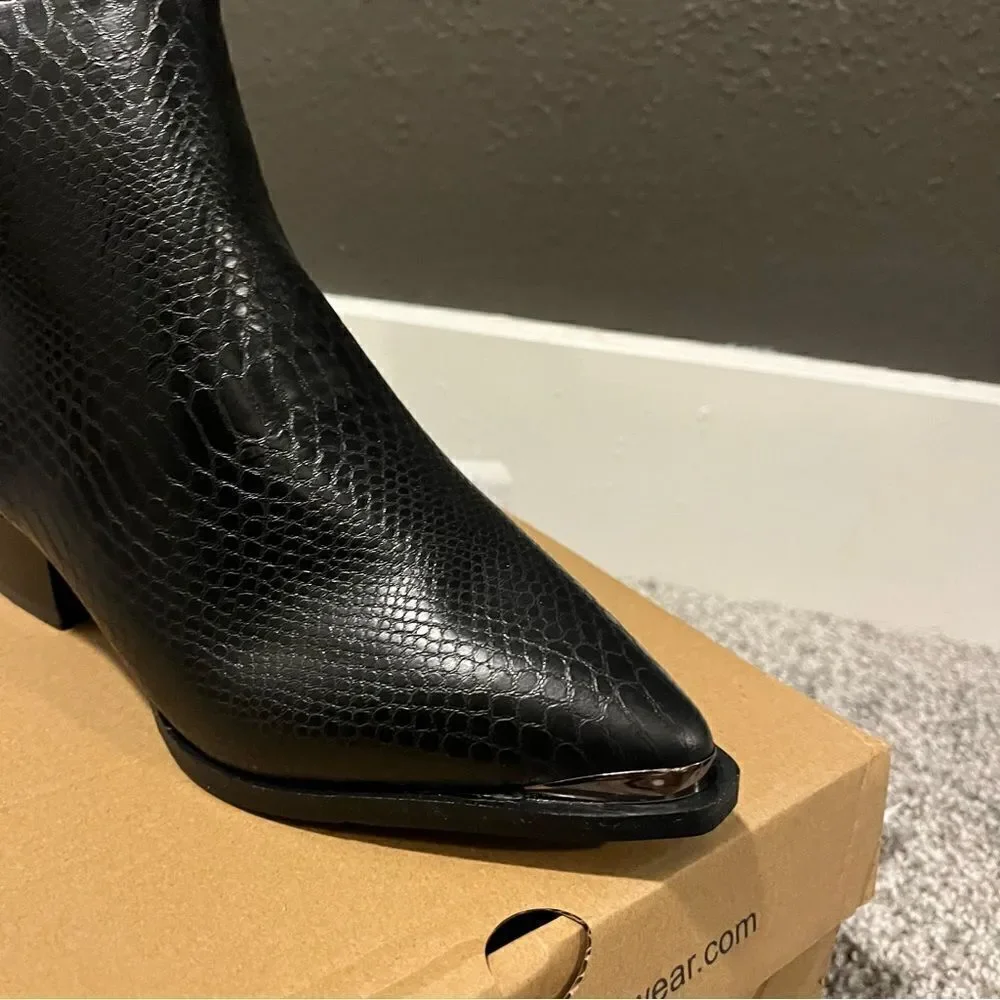 SEVEN7 Madison Python Pointed Bootie - Picture 11 of 15